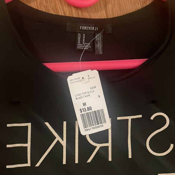 Forever 21: Strike While The Iron Is Hot Muscle Tee [SIZE M] New w Original Tag - Picture 2 of 3